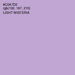 #C0A7D2 - Light Wisteria Color Image