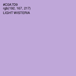 #C0A7D9 - Light Wisteria Color Image