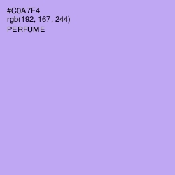 #C0A7F4 - Perfume Color Image