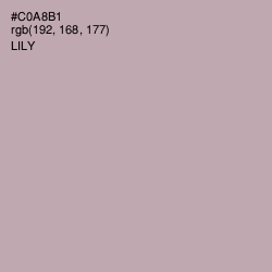 #C0A8B1 - Lily Color Image