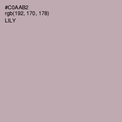 #C0AAB2 - Lily Color Image