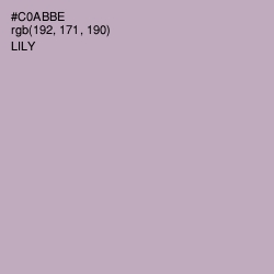 #C0ABBE - Lily Color Image