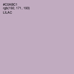 #C0ABC1 - Lilac Color Image