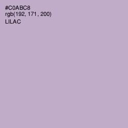 #C0ABC8 - Lilac Color Image