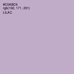 #C0ABC9 - Lilac Color Image