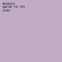 #C0ACC5 - Lilac Color Image