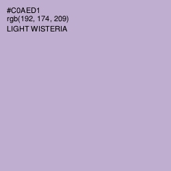 #C0AED1 - Light Wisteria Color Image