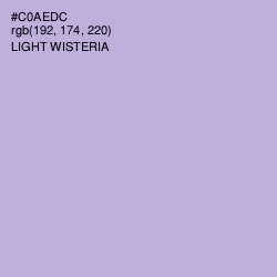 #C0AEDC - Light Wisteria Color Image