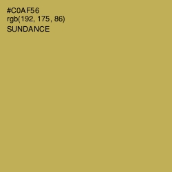 #C0AF56 - Sundance Color Image