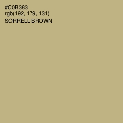 #C0B383 - Sorrell Brown Color Image