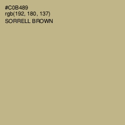 #C0B489 - Sorrell Brown Color Image