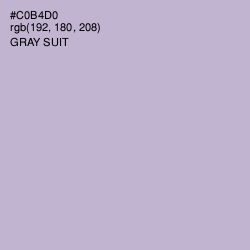#C0B4D0 - Gray Suit Color Image