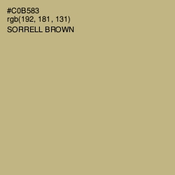 #C0B583 - Sorrell Brown Color Image