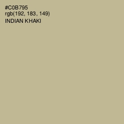 #C0B795 - Indian Khaki Color Image