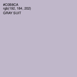 #C0B8CA - Gray Suit Color Image