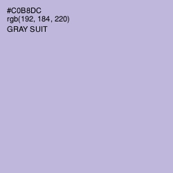 #C0B8DC - Gray Suit Color Image