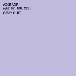 #C0BADF - Gray Suit Color Image