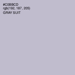 #C0BBCD - Gray Suit Color Image