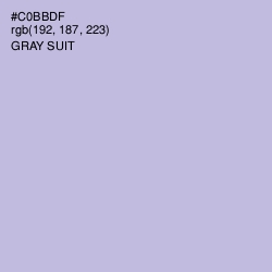 #C0BBDF - Gray Suit Color Image