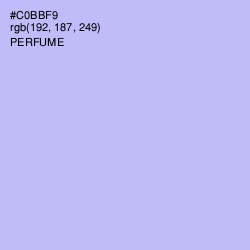 #C0BBF9 - Perfume Color Image