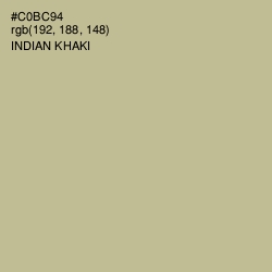 #C0BC94 - Indian Khaki Color Image