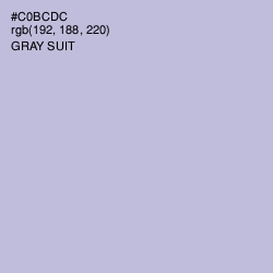 #C0BCDC - Gray Suit Color Image