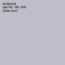 #C0BDCB - Gray Suit Color Image