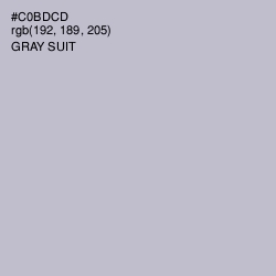 #C0BDCD - Gray Suit Color Image