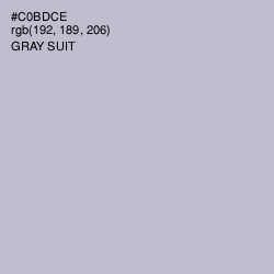 #C0BDCE - Gray Suit Color Image