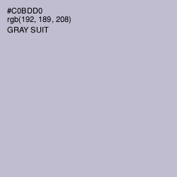 #C0BDD0 - Gray Suit Color Image