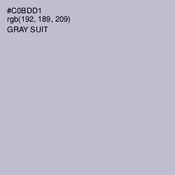 #C0BDD1 - Gray Suit Color Image