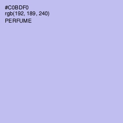 #C0BDF0 - Perfume Color Image