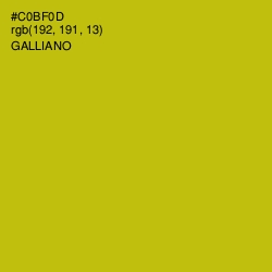 #C0BF0D - Galliano Color Image