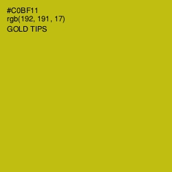 #C0BF11 - Gold Tips Color Image