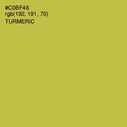 #C0BF46 - Turmeric Color Image