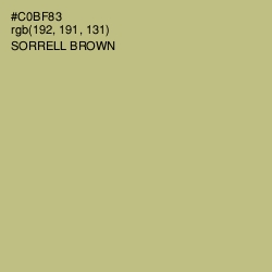 #C0BF83 - Sorrell Brown Color Image