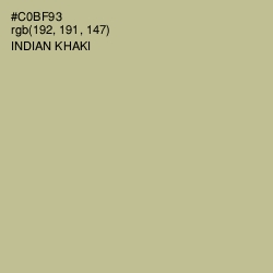 #C0BF93 - Indian Khaki Color Image