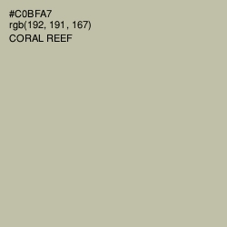 #C0BFA7 - Coral Reef Color Image