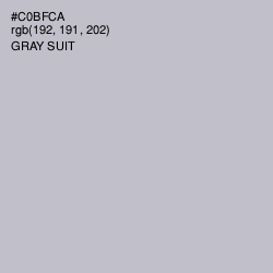 #C0BFCA - Gray Suit Color Image