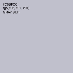 #C0BFCC - Gray Suit Color Image