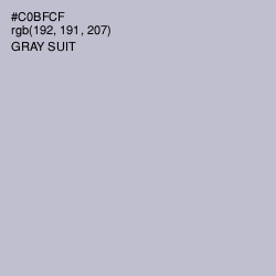 #C0BFCF - Gray Suit Color Image