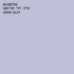 #C0BFD8 - Gray Suit Color Image