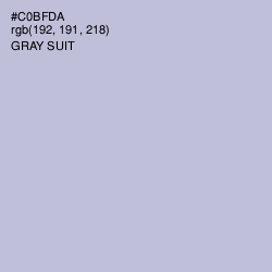 #C0BFDA - Gray Suit Color Image