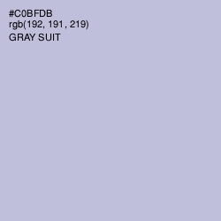 #C0BFDB - Gray Suit Color Image