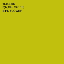 #C0C00D - Bird Flower Color Image
