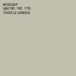 #C0C0AF - Thistle Green Color Image