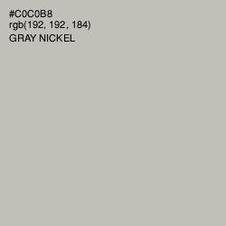 #C0C0B8 - Gray Nickel Color Image