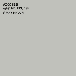 #C0C1BB - Gray Nickel Color Image