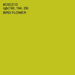 #C0C21D - Bird Flower Color Image