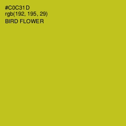 #C0C31D - Bird Flower Color Image